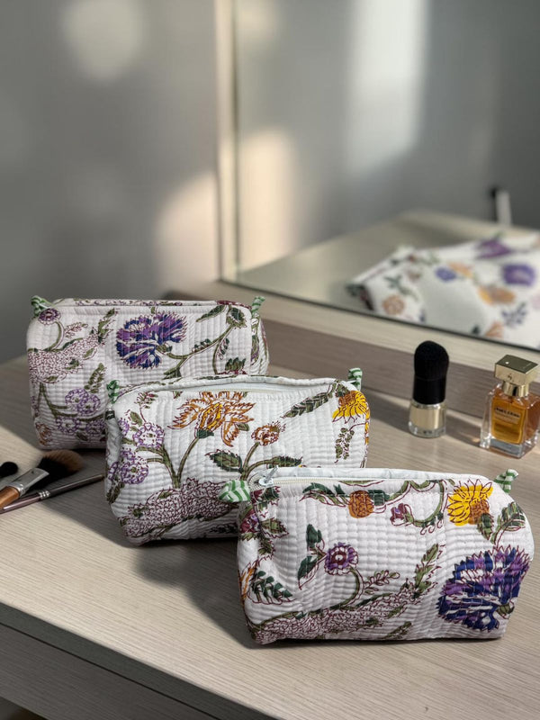Quilted Vanity Set - Floral Harmony