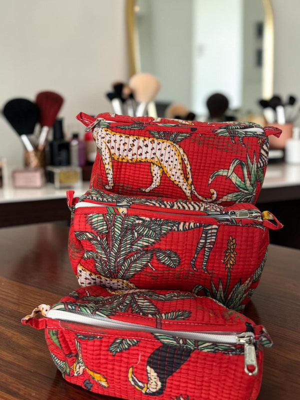 Quilted Vanity Bags – Wild Safari