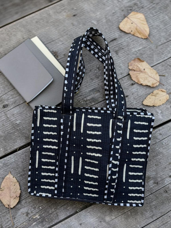 Quilted Tote Bag - Desert Ink