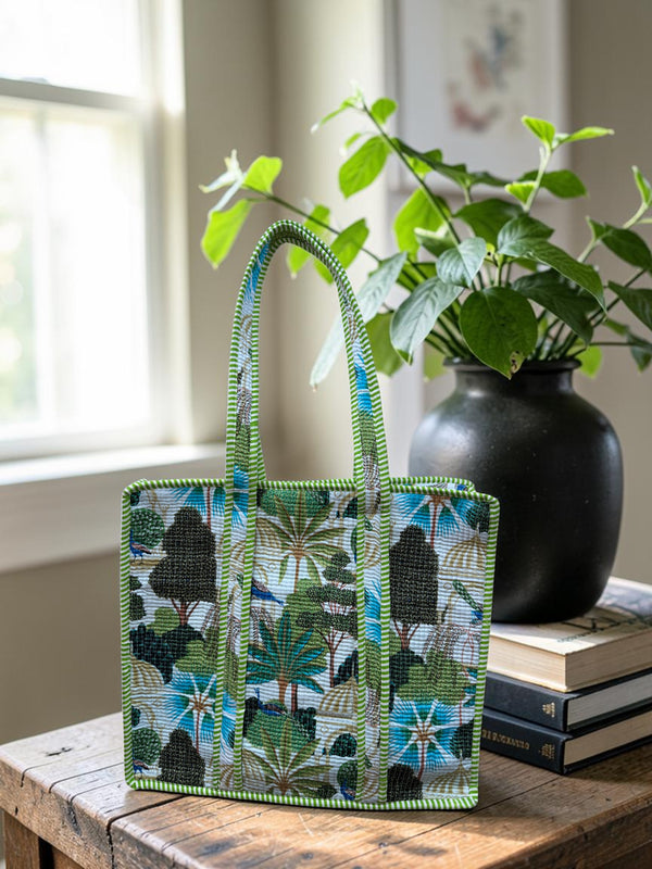 Nature Bloom Quilted Tote Bag