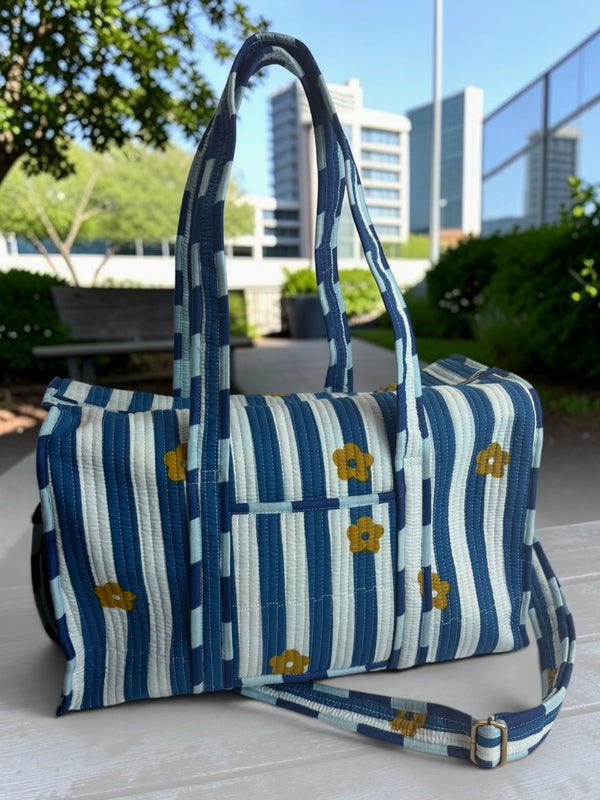 Blue Blossom Duffle Bag