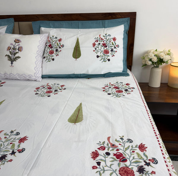 Rose Garden – percle cotton bedsheet
