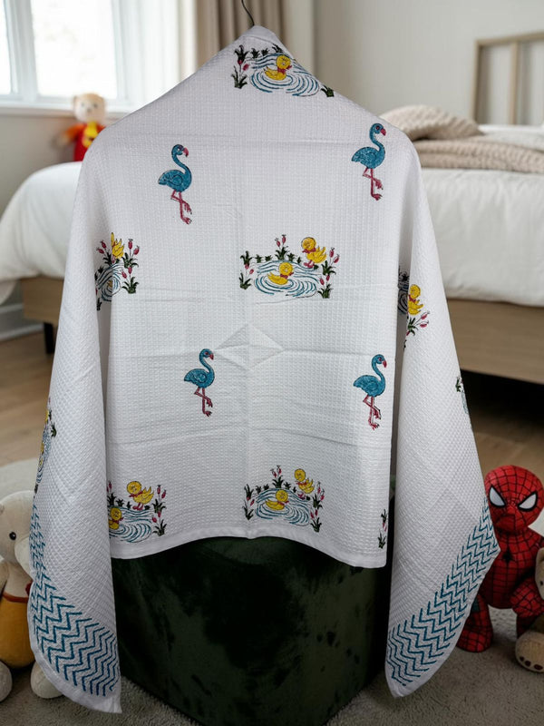 Puddle Pals Waffle Baby Towel