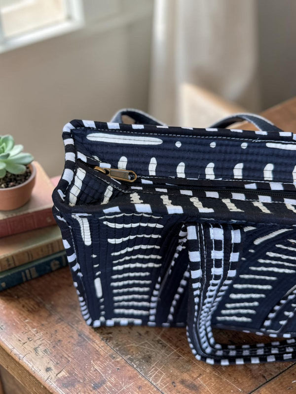 Quilted Tote Bag - Desert Ink