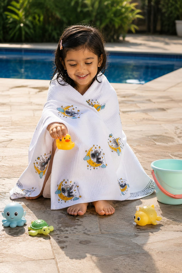 Sleepy Bear Waffle  Baby Towel (30*60)