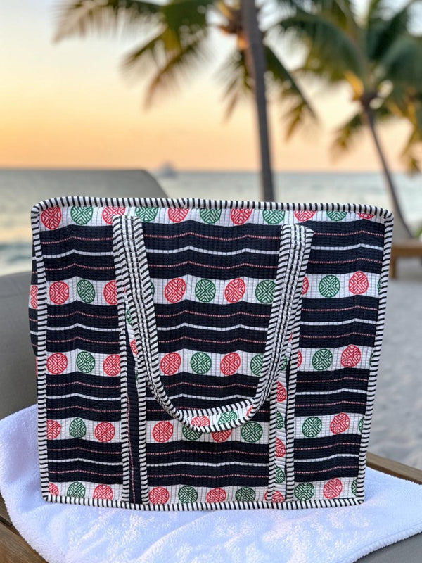 Jaipur Rhythm Quilted Tote Bag