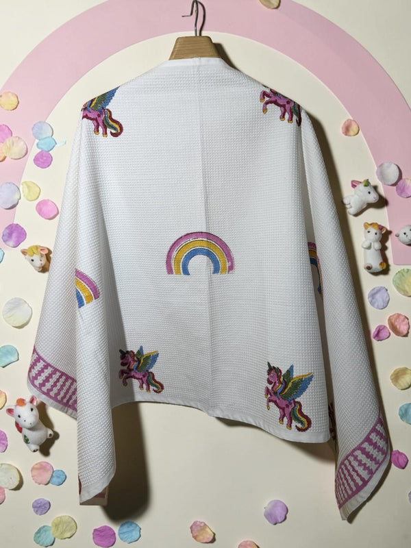 Unicorn Dream Waffle  Baby Towel