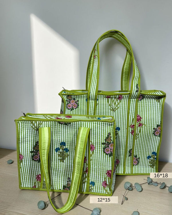 Green Stripe - Tote Bag
