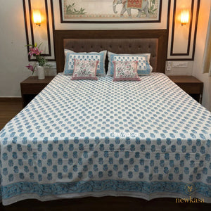 CHRYSANTHEMUM JAIPURI PREMIUM COTTON BEDSHEET (KING SIZE 108*108) - newkasa